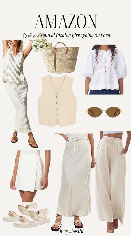 Amazon neutral summer finds. 



Vacation outfit // vacation outfits, resort wear, travel outfit, warm weather outfit, winter vacation outfit, winter getaway outfit, beach outfit, high waist paper bag wide leg pants, crop tank top, rattan slide sandals, woven tote bag, Petal and Pup, Amazon, Amazon fashion, Amazon bag, summer outfit, summer fashion, neutral outfit, neutral fashion, neutral style,

#LTKhome#LTKU#LTKitbag#LTKparties#LTKfindsunder100#LTKwedding#LTKtravel#LTKstyletip#LTKshoecrush

#LTKfindsunder50 #LTKsalealert #LTKSeasonal