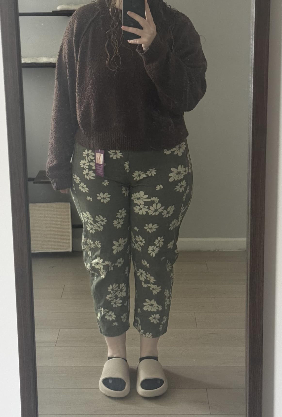 loveimgs Women Y2k Distressed Barrel Jeans Baggy Wide Leg Jeans Floral Printed Boyfriend Patchwor... | Amazon (US)