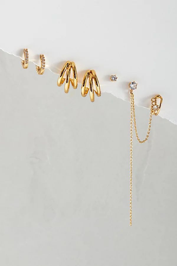14k Gold Plated Dripping Earring Set | Free People (Global - UK&FR Excluded)