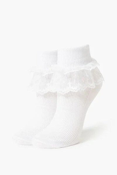Ruffle-Trim Crew Socks | Forever 21