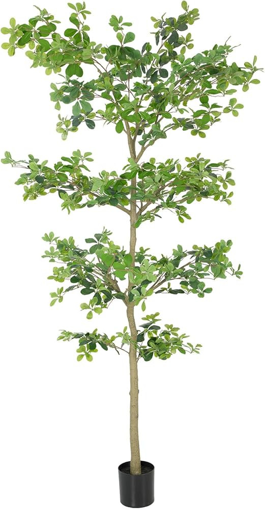 Bellacat Faux Black Olive Tree 8ft, Tall Faux Trees Indoor with Natural Trunk and Realistic Leave... | Amazon (US)