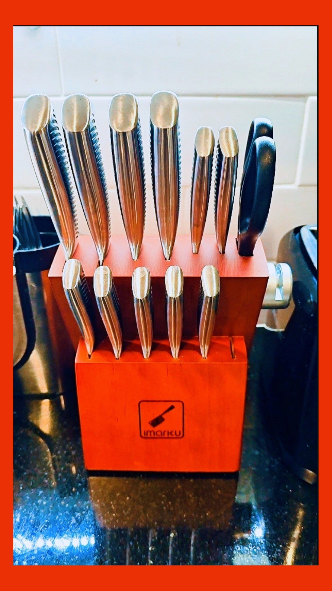 imarku 14pcs Knife Set with Block and built-in sharpener and scissors is dishwasher safe and no rusting! #knifeset ##knives #kitchenessentials #imarku #kitchen

#LTKFindsUnder100 #LTKHome