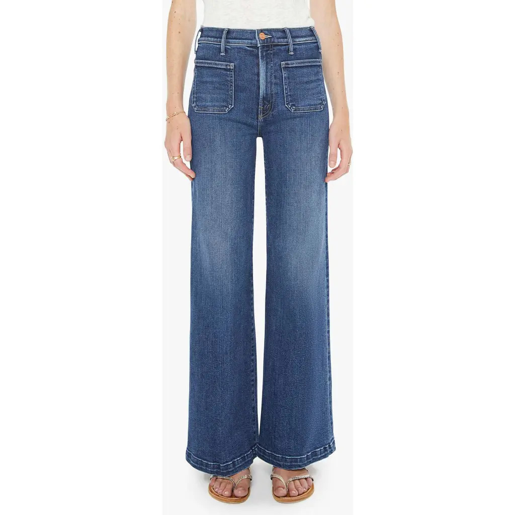 MOTHER Hustler Roller Patch Flare Leg Jeans in One Last Shot at Nordstrom, Size 30 | Nordstrom