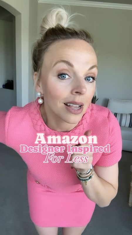 Amazon designer inspired look for less! This dress is almost exactly like the tuckernuck dress I wore for Easter but legit 1/5 the price. I’m wearing a small in the video but definitely need a medium! It’s giving total Jackie O vibes 

#LTKfindsunder50 #LTKworkwear #LTKstyletip