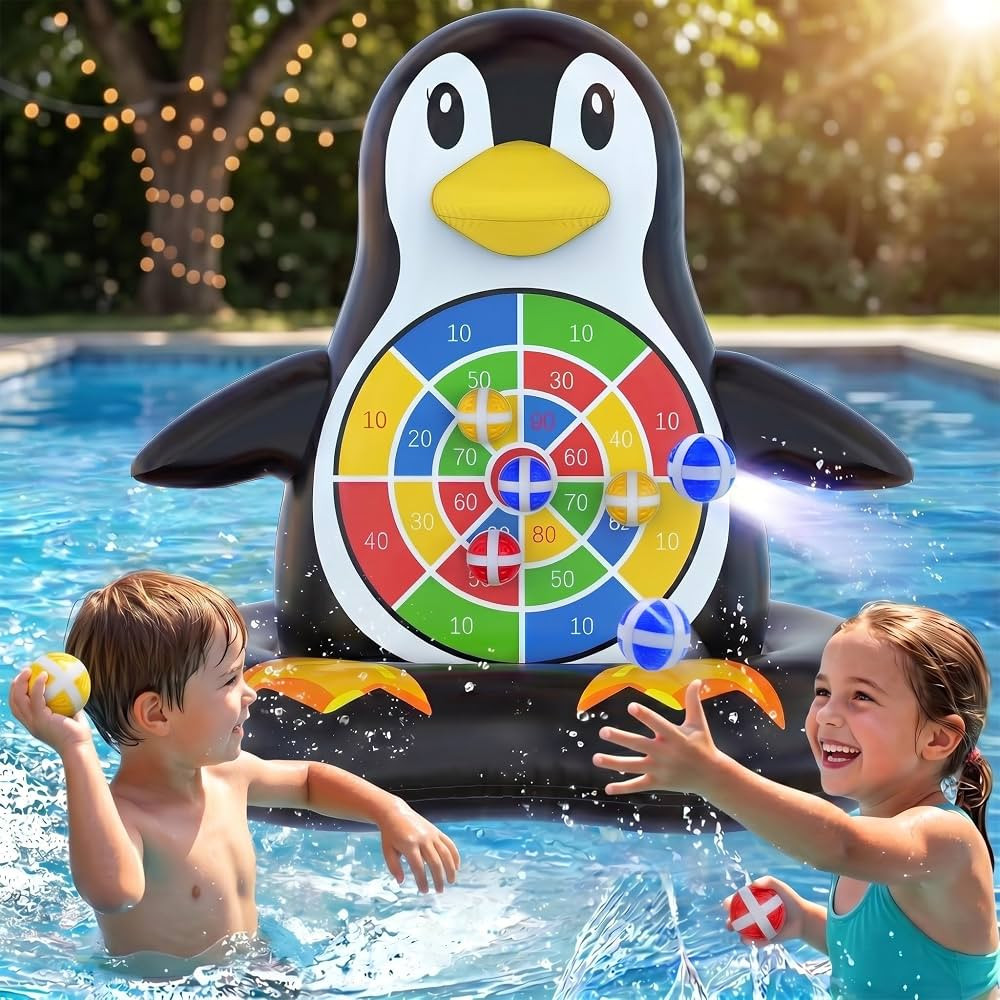 MOONTOY Fun Pool Toys, Inflatable Dart Board Floating Water Game for Kids Ages 4-8 8-12, Outdoor ... | Amazon (US)