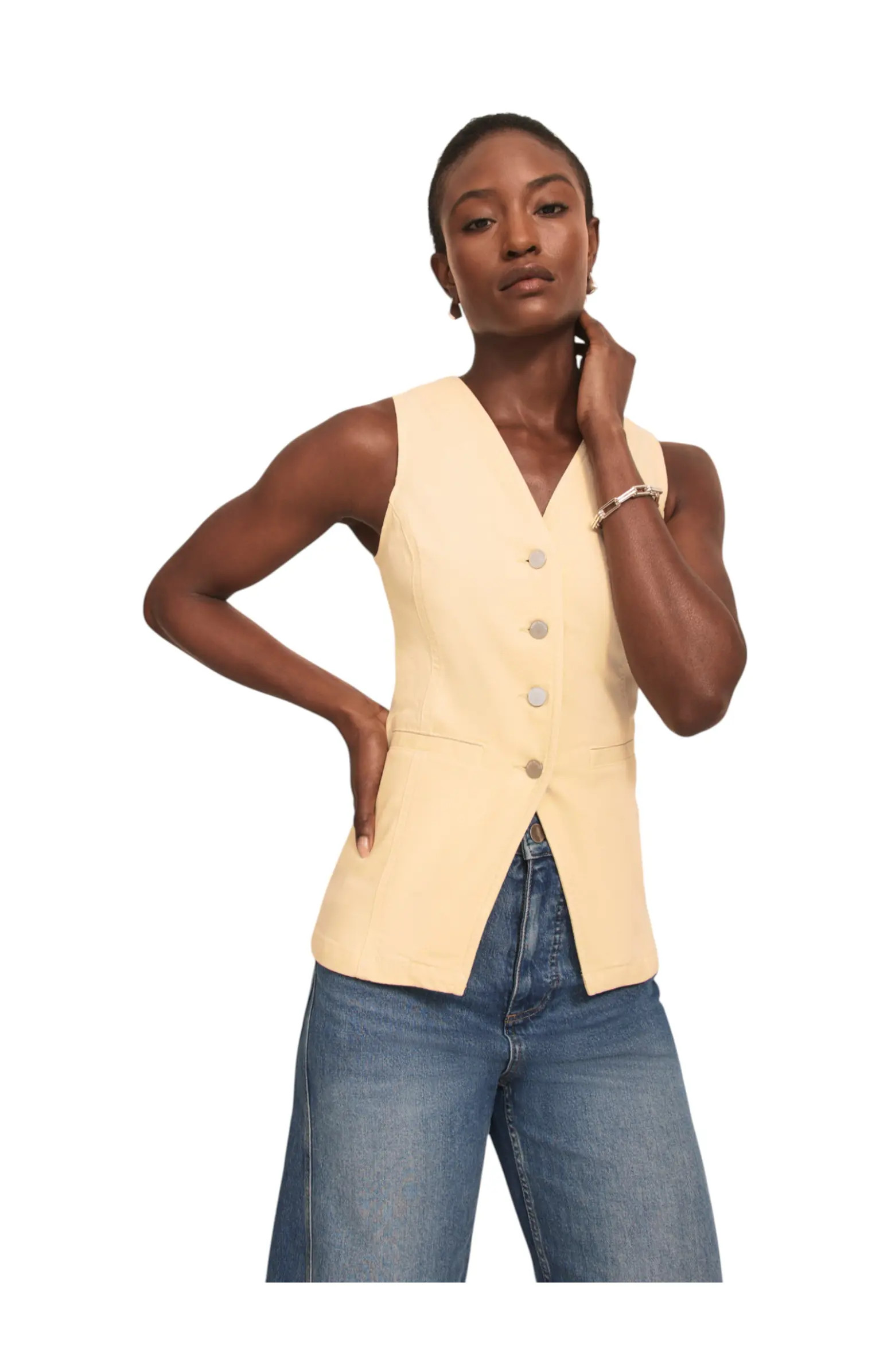 Denim V Neck Waistcoat | Nordstrom