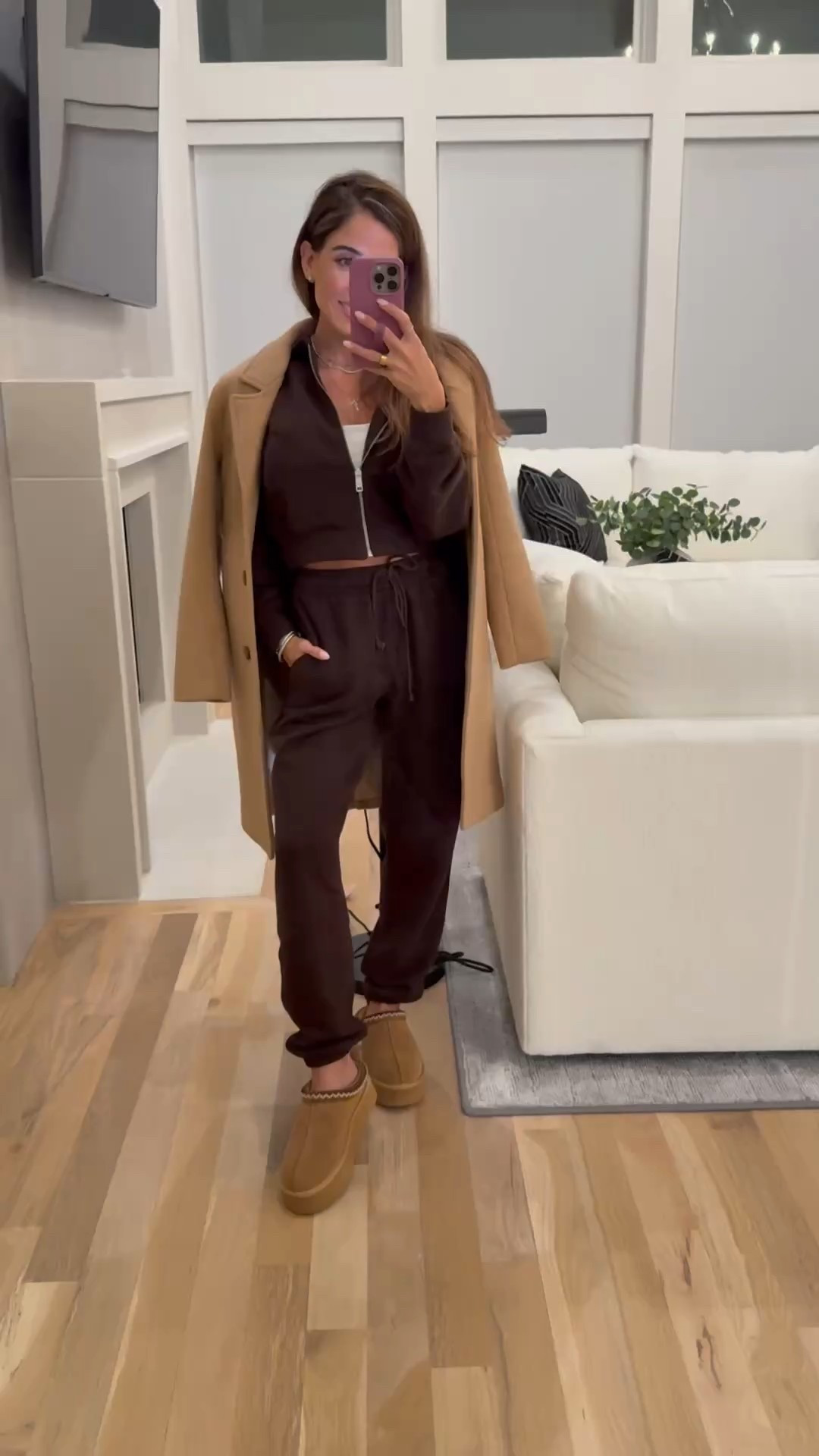 Brown matching set so comfy. On sale & comes in 3 lengths. I’m wearing short length xxs  in other colors 

#LTKPetite #LTKSaleAlert #LTKFindsUnder50