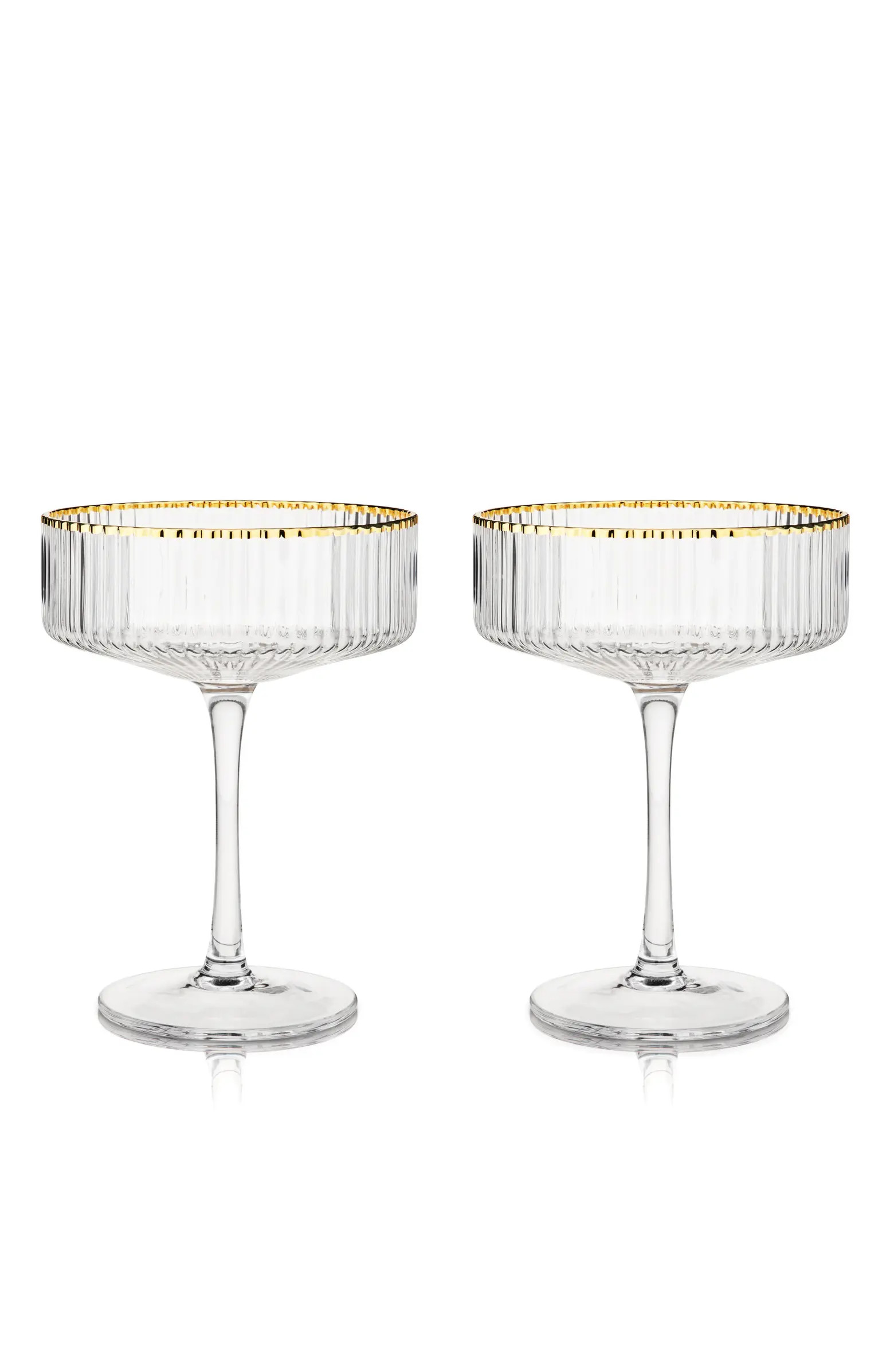 Viski Meridian Crystal Coupe Glasses Set of 2 | Nordstrom | Nordstrom