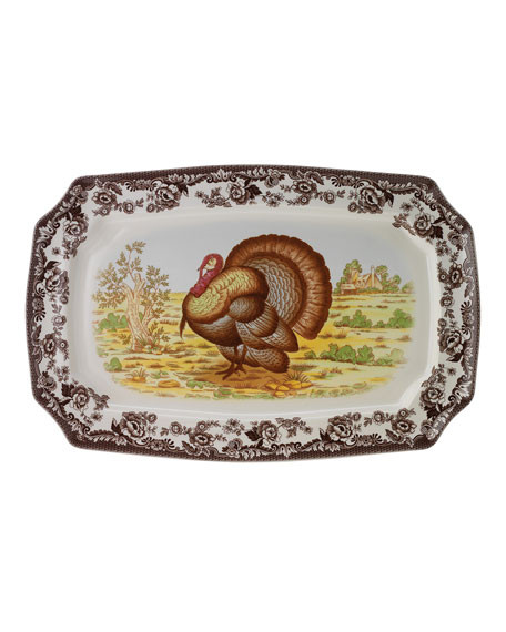 Spode Woodland Turkey Rectangular  Platter | Neiman Marcus