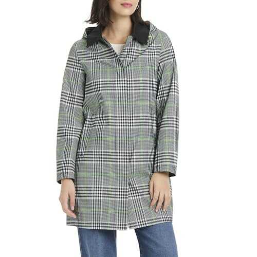 kate spade new york Women's A-Line Raincoat Rain Jacket, Pop Glen Plaid, Small | Amazon (US)