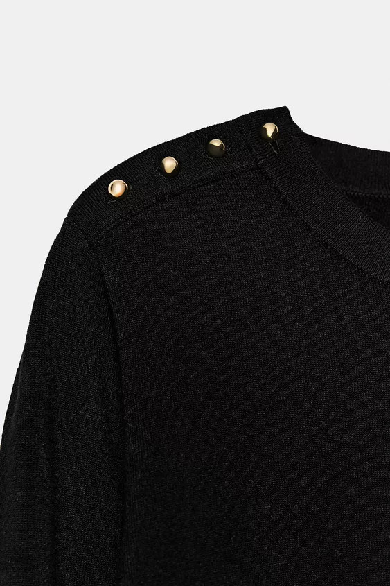 BUTTON KNIT JUMPER | Zara US