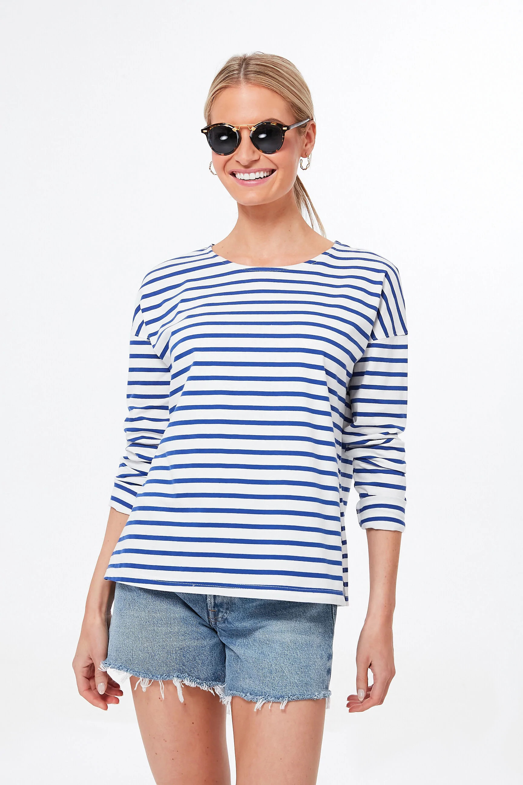 Blue and White Stripe Hayden Tee | Tuckernuck (US)