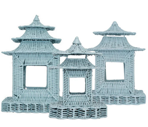 Natural Scalloped Wicker Pagoda (3 Sizes) | The Enchanted Home