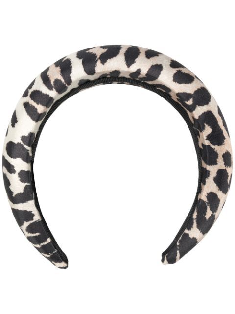 leopard-print padded headband | Farfetch (US)