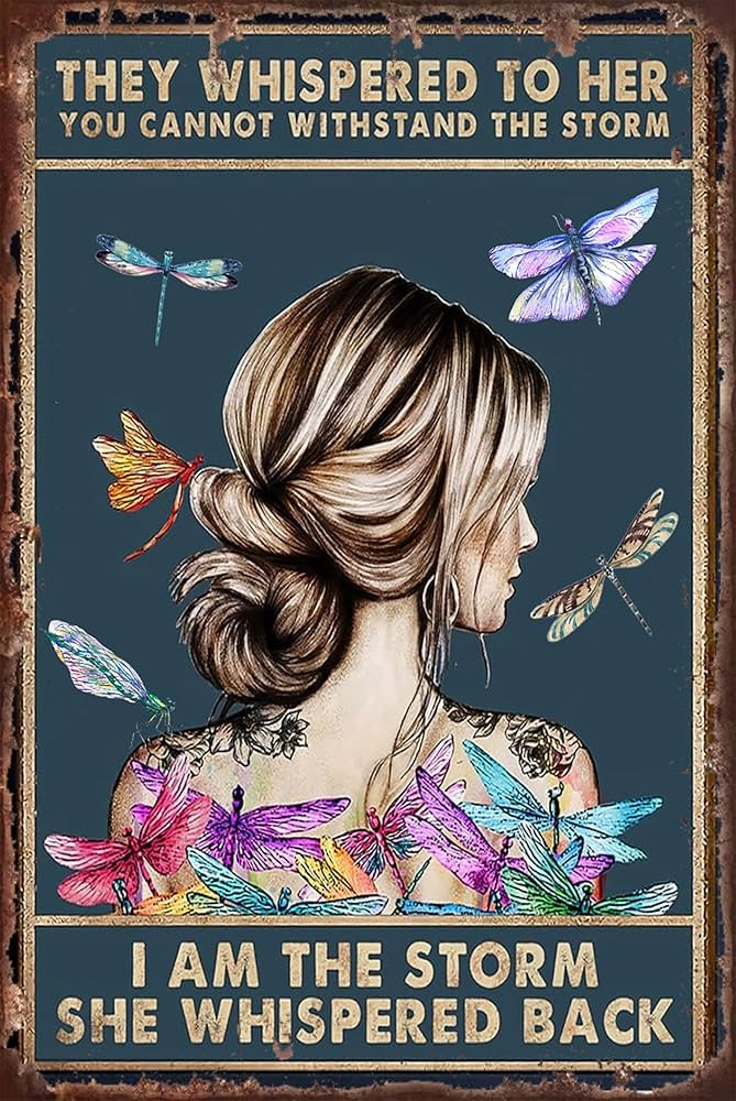 Women Inspirational Quote Wall Art Signs - They Whispered to Her You Cannot Withstand the Storm -... | Amazon (US)