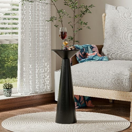 COZAYH Farmhouse Tall Pedestal End Table Small Solid Wood Martini Table Plant Stand Modern Round ... | Walmart (US)