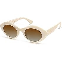VANLINKER Polarized Trendy Thick Oval Round Sunglasses for Women Retro Shades VL9825 | Amazon (US)
