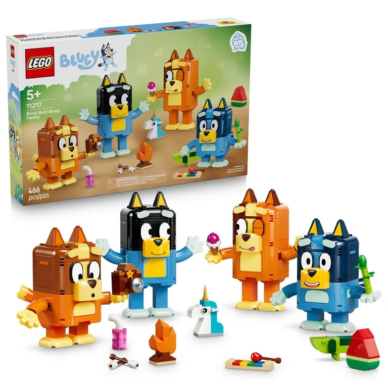 LEGO Bluey Brick-Built Bluey Family - Building Toy for Girls & Boys, Ages 5+ - Figures for Play o... | Walmart (US)