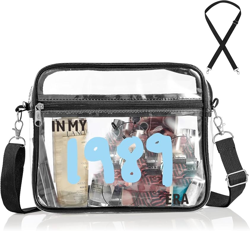 Taylor Clear Bag Stadium Approved For Swift Eras-Tour - Clear Crossbody Purse Bag Swift Merch Mercha | Amazon (US)