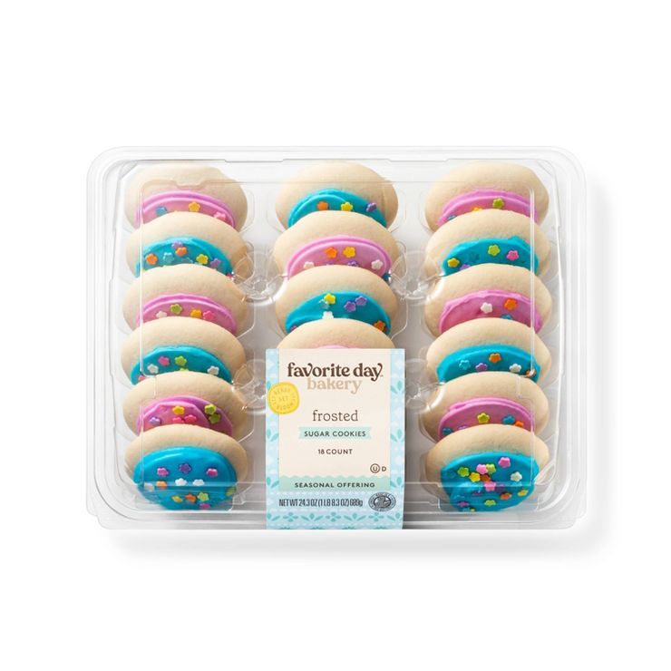 Spring Pink & Blue Frosted Cookies - 24.3oz/18ct - Favorite Day™ | Target