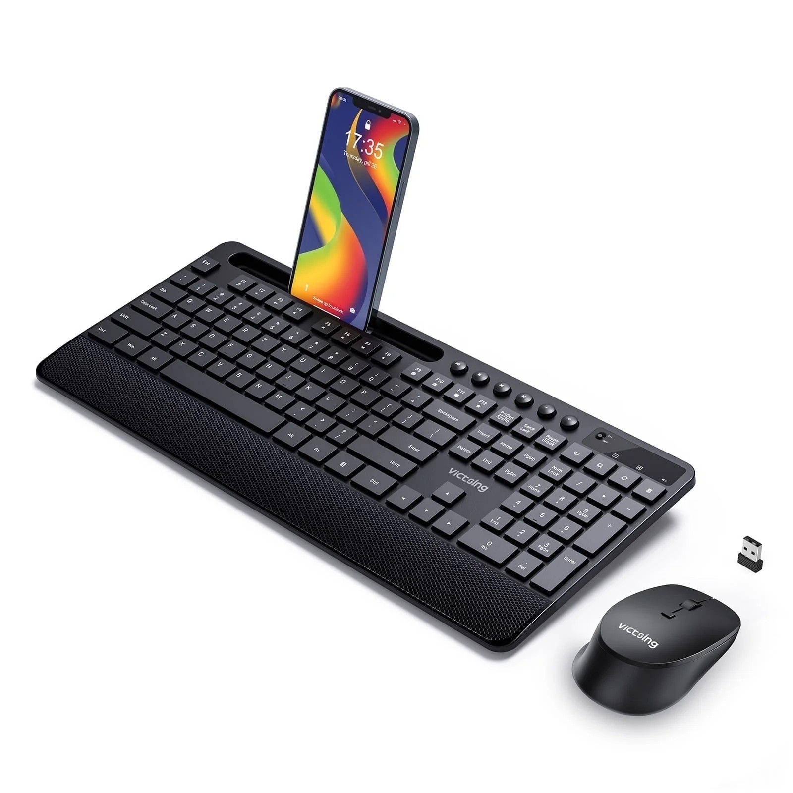VicTsing Wireless Keyboard and Mouse Combo, 2.4GHz Ergonomic Desk 104 Full Size Keyboard and Mous... | Walmart (US)