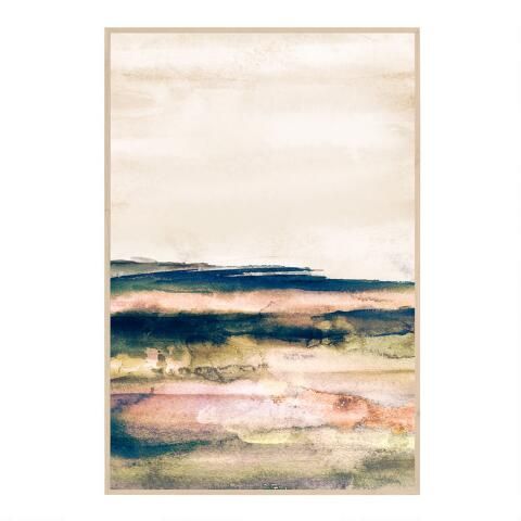 Terra Strata II Abstract Watercolor Framed Canvas Wall Art | World Market