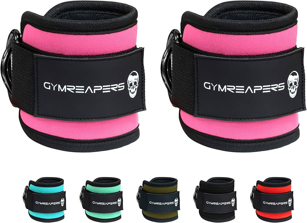 Ankle Straps (Pair) For Cable Machine Kickbacks, Glute Workouts, Lower Body Exercises - Adjustabl... | Amazon (US)