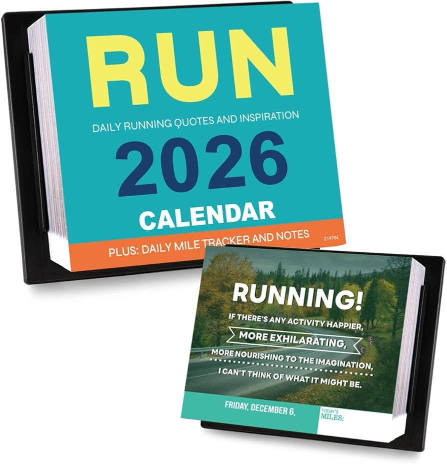 2026 Desk Calendar - Motivational Calendar, 5’’×6’’, Running Gear, Daily Calendar for Ru... | Amazon (US)