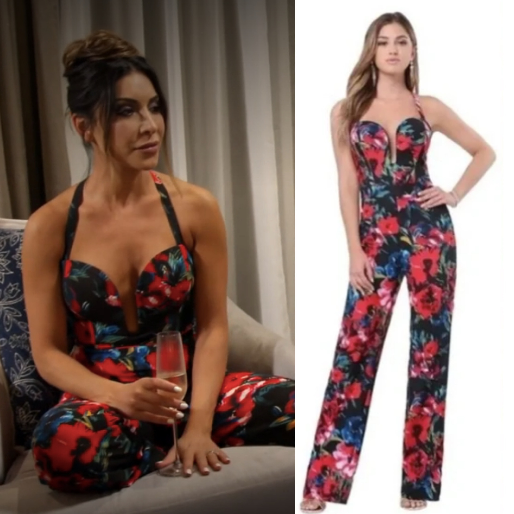 Taleen Marie’s Black Floral Jumpsuit