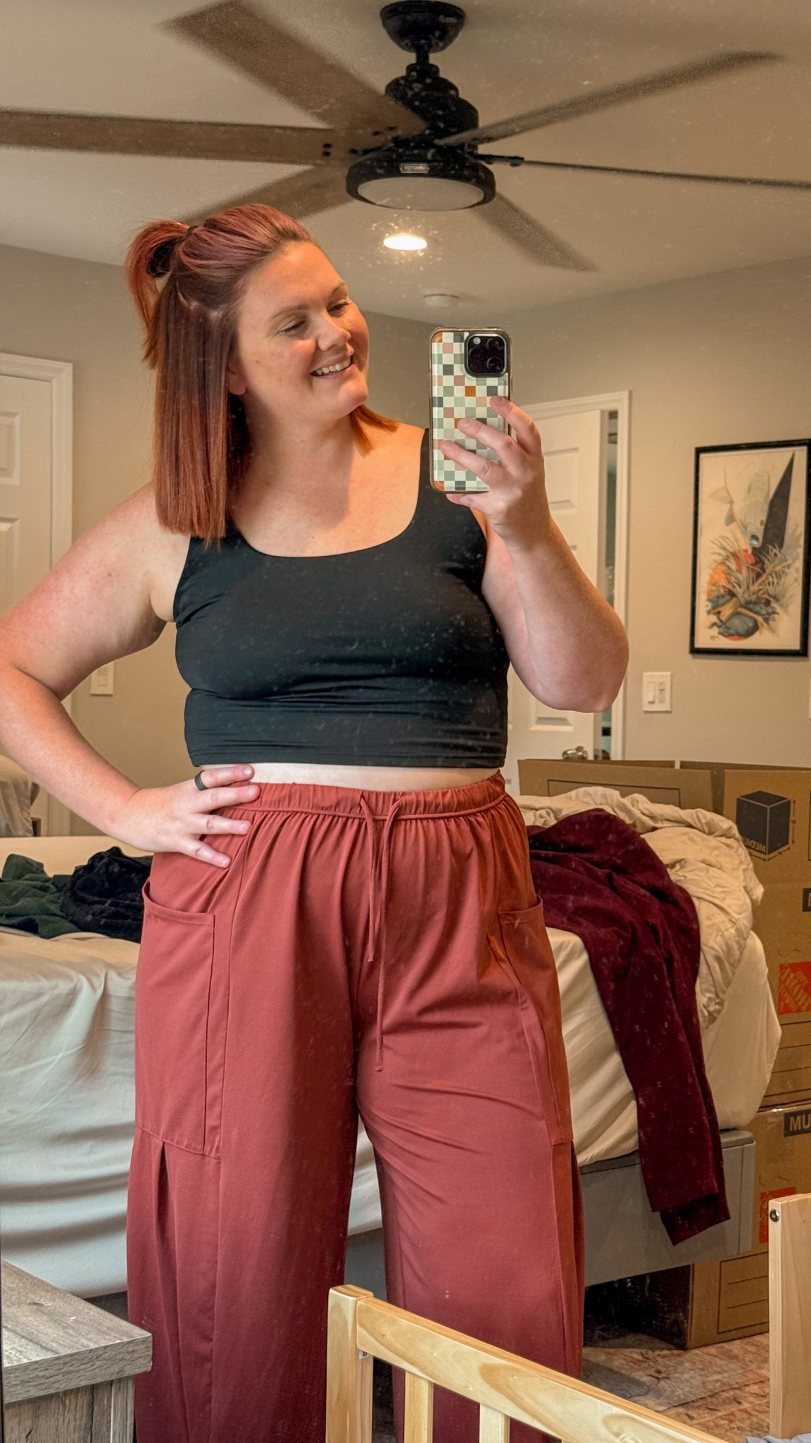 OOTD - feeling the fall vibes but it’s still hot out 😂 Size XL in pants and top. 

#LTKMidsize #LTKFindsUnder50 #LTKSeasonal