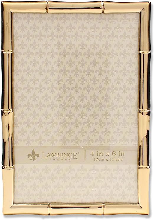 Lawrence Frames Bamboo Design Metal Frame, 4x6, Gold | Amazon (US)