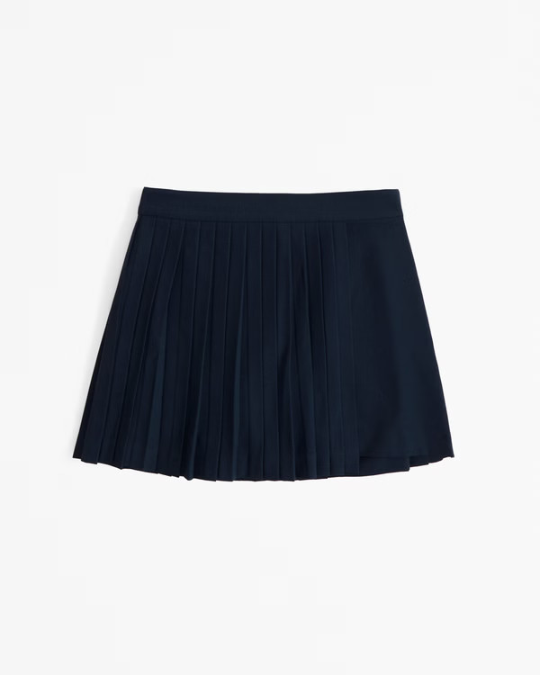 Women's Pleated Wrap Mini Skort | Women's Bottoms | Abercrombie.com | Abercrombie & Fitch (US)