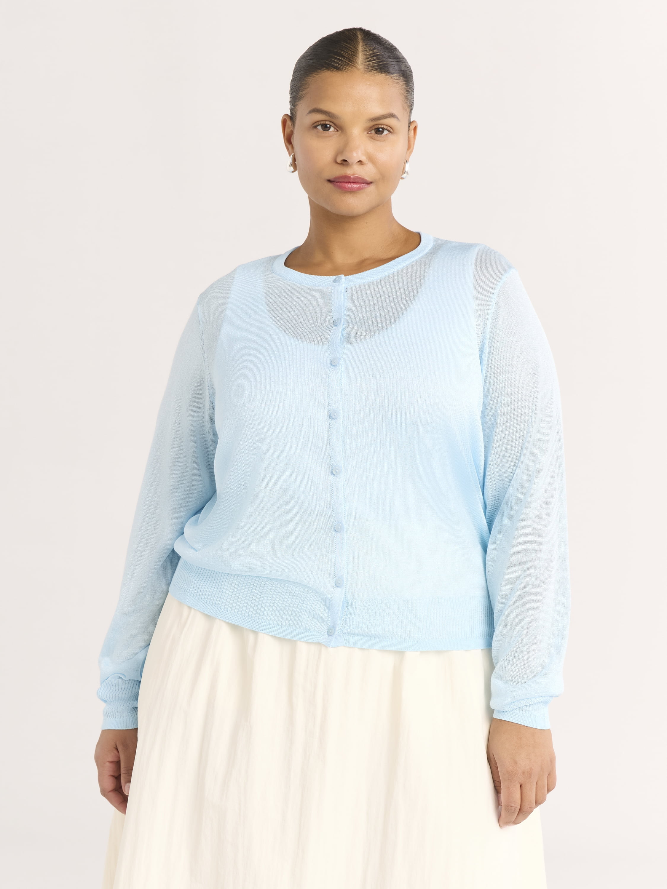Scoop Women's Shrunken Cardigan Sweater | Walmart (US)