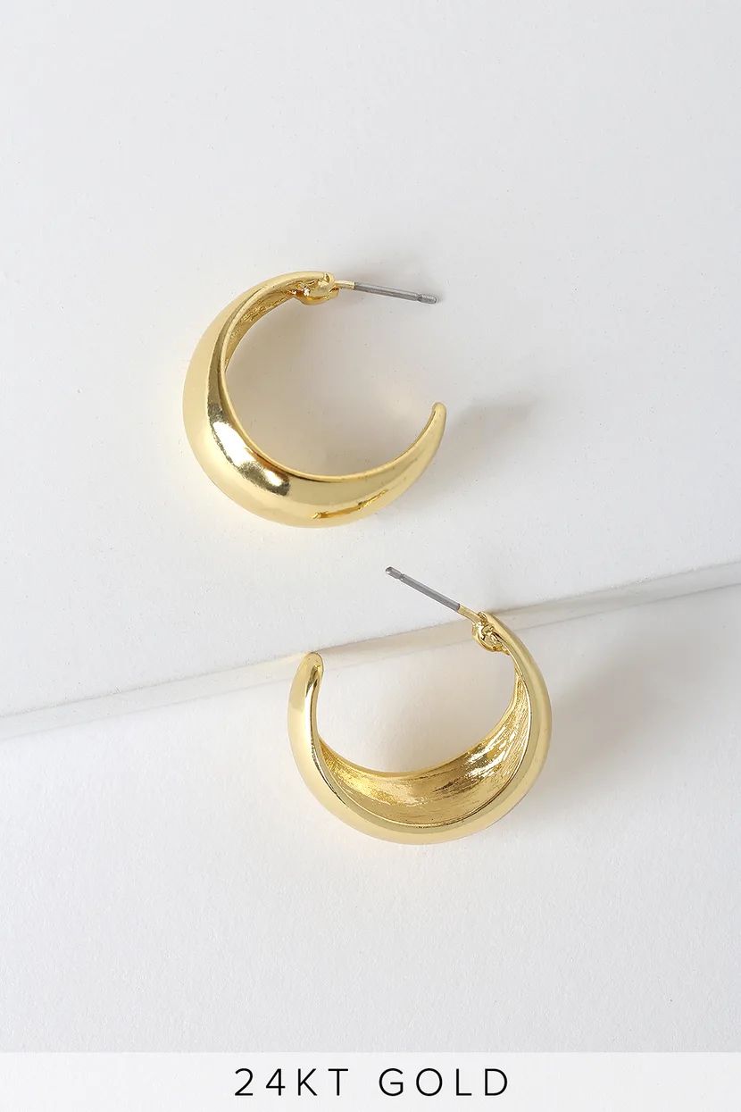 Said So 24k Gold Hoop Earrings | Lulus (US)