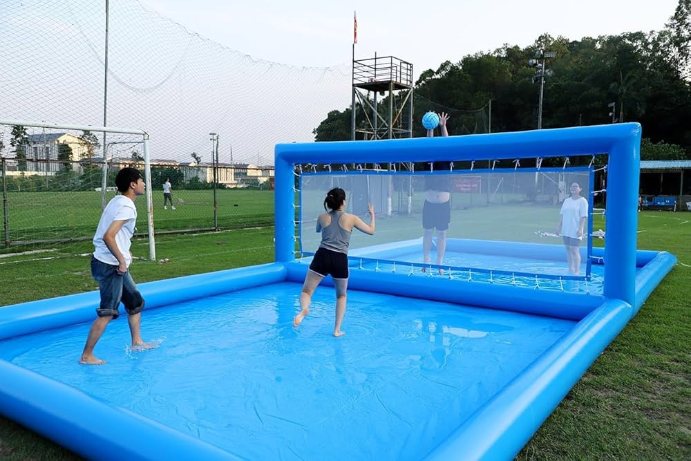 33ft Inflatable Volleyball Court with [800w Air Pump] - [Commercial Grade] Outdoor Volleyball Poo... | Amazon (US)