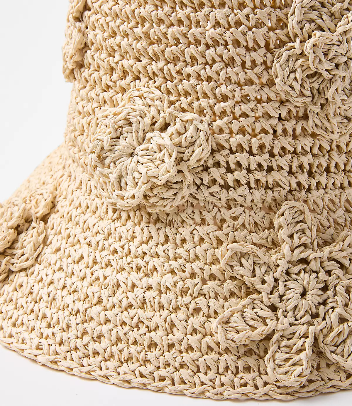 Floral Raffia Bucket Hat | LOFT