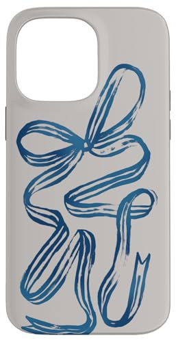 iPhone 14 Pro Max Trendy Cute Bowerbird Ribbon Blue Bow Case | Amazon (US)