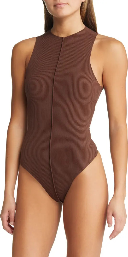 Funnel Neck Rib Bodysuit | Nordstrom