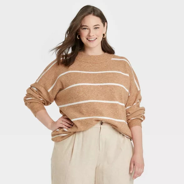 Women's Slouchy Mock Turtleneck Pullover Sweater - A New Day™ | Target