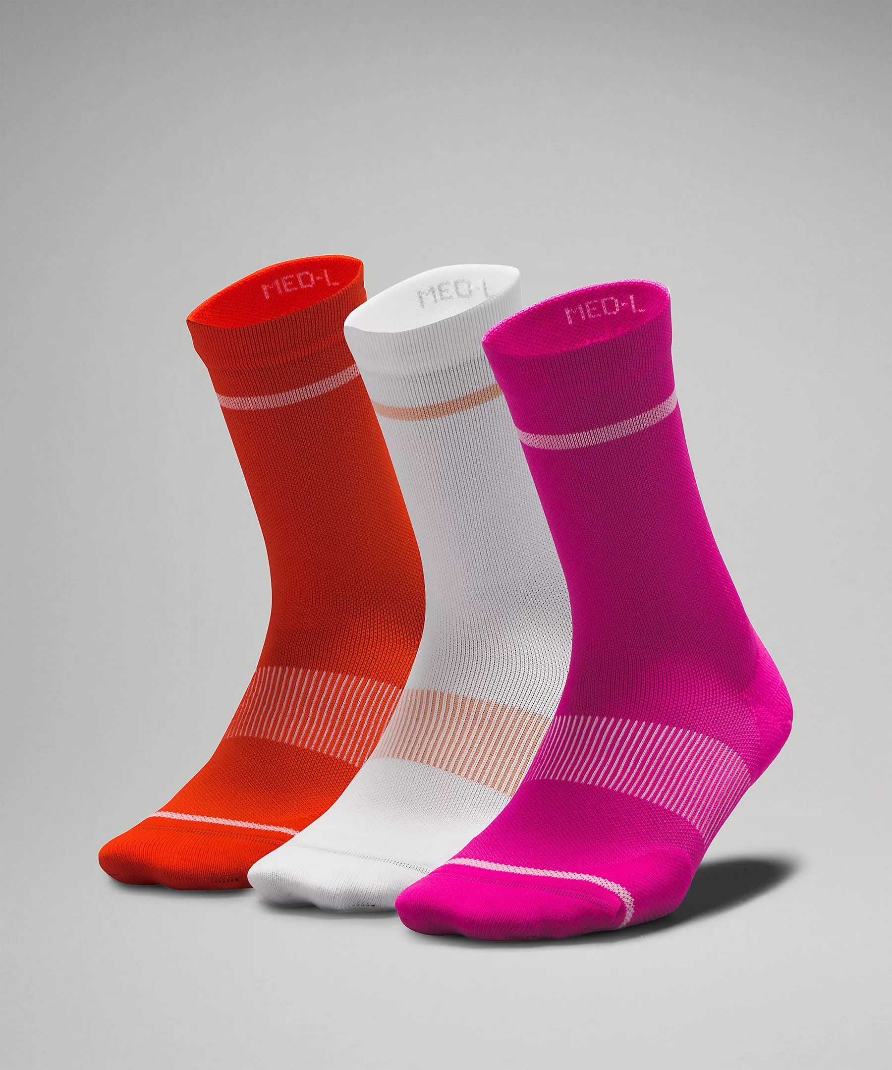 Women's Power Stride Crew Sock 3 Pack Stripe | Lululemon (US)