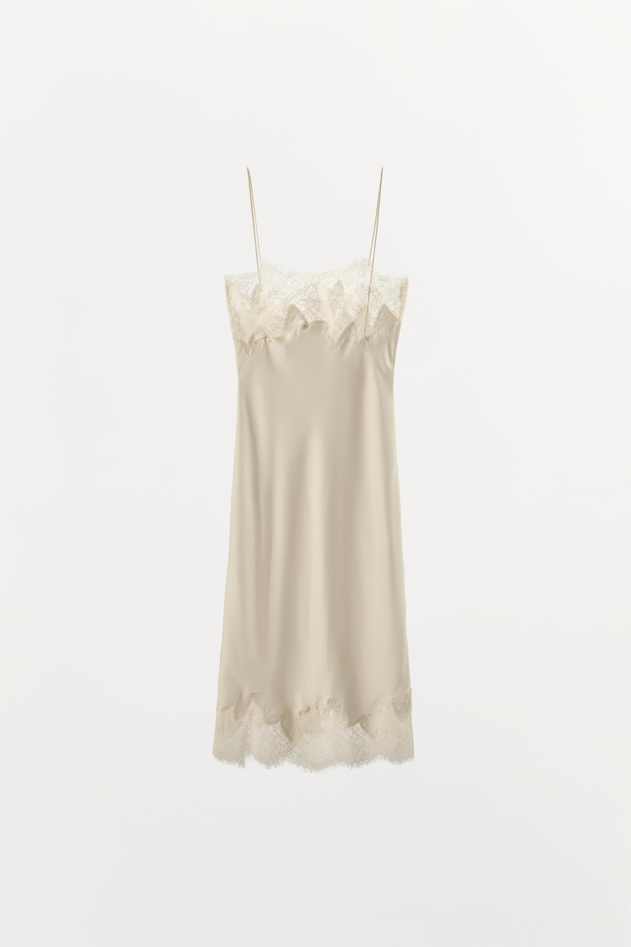 LACE CAMISOLE MIDI DRESS | Zara UK