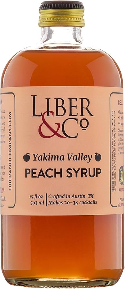 Liber & Co. Yakima Valley Peach Syrup (9.5 oz) | Amazon (US)
