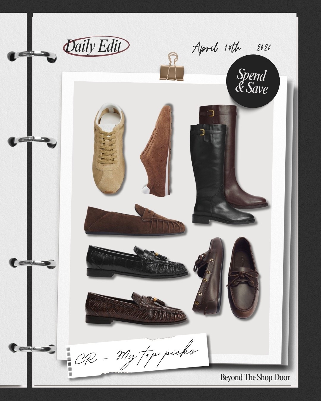 My Top Footwear Picks from Country Road.

Spend & Save now on.

Affordable options for effortlessly stylish  footwear essentials.

Loafers | Slim Line Sneakers | Riding Boots | Boat Shoes 

#LTKOver40 #LTKootd