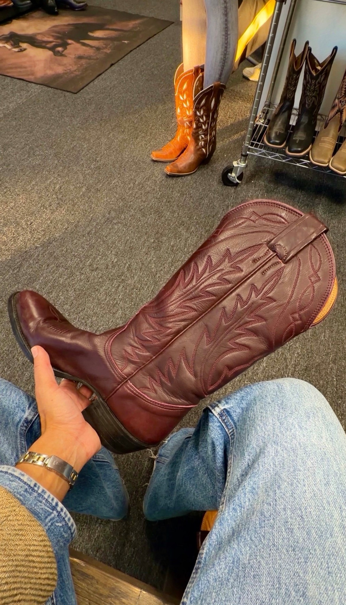 Picked up thsevintags Noconas and now I think everybody needs at least 1 black cherry boot in their collection. 

#LTKFestival #LTKMidsize