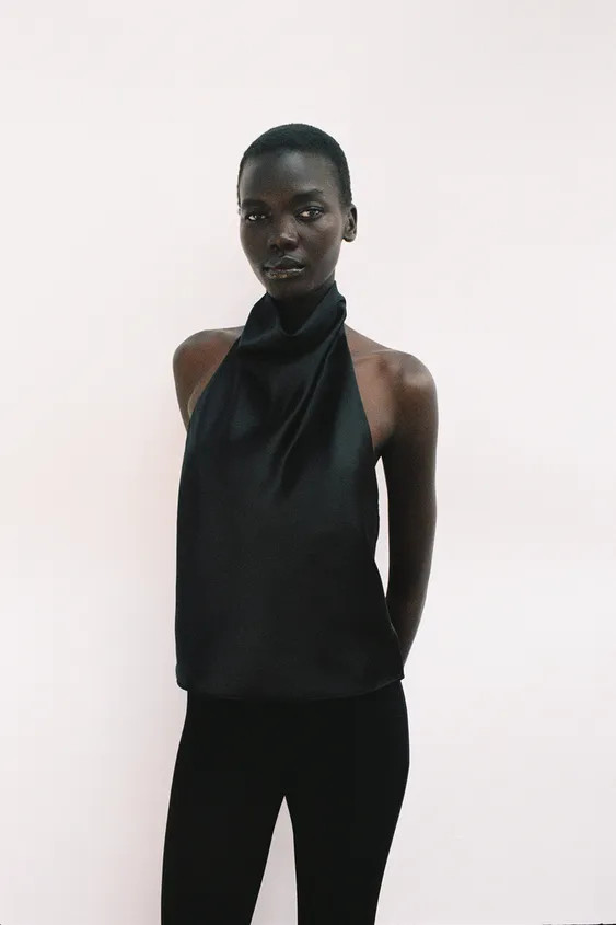 SATIN HALTER TOP | Zara UK
