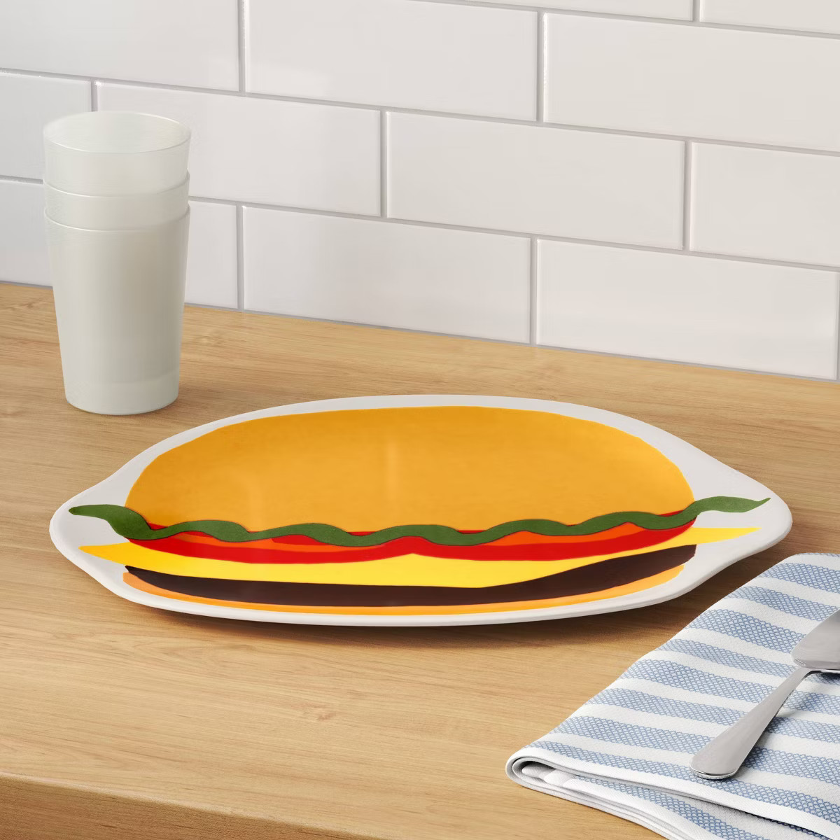 12" Melamine Figural Hamburger Serving Platter - Room Essentials™ | Target