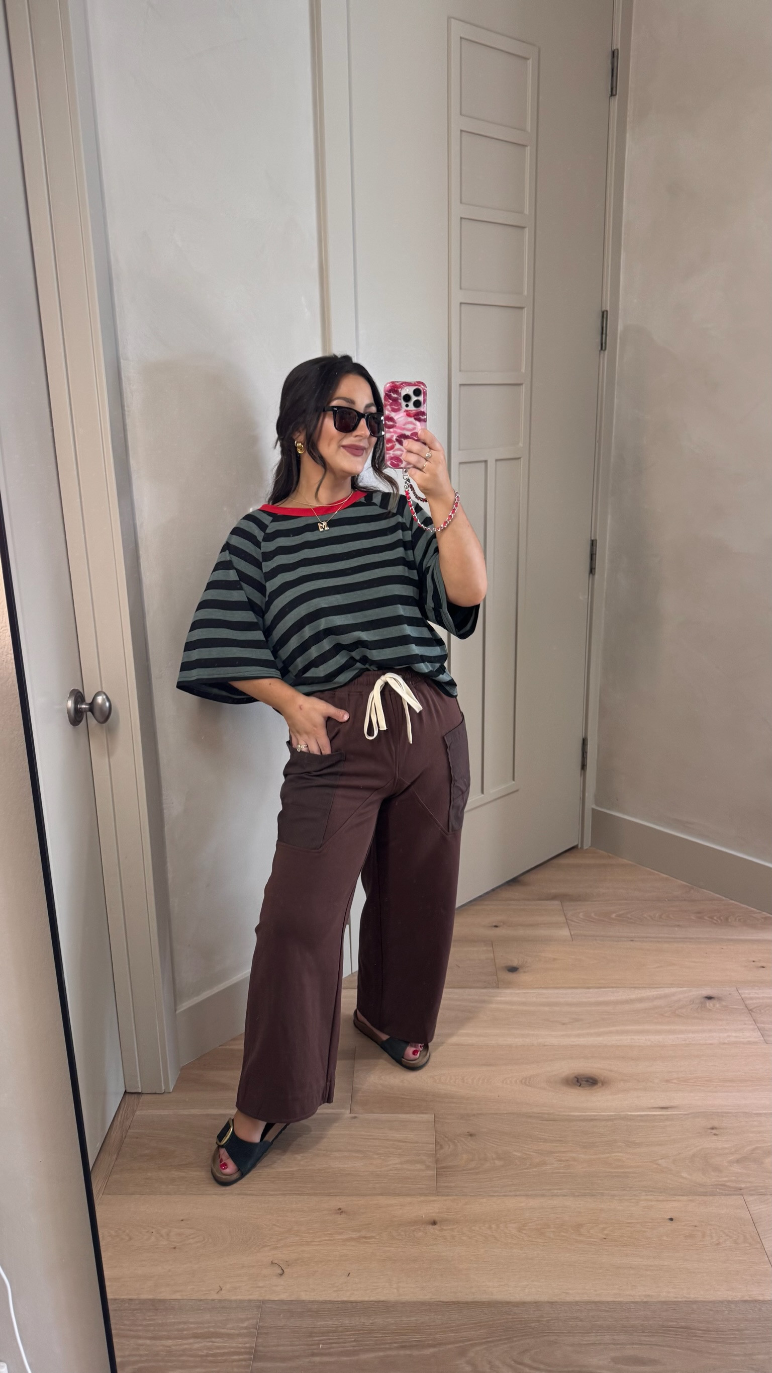 Striped tee with brown pants for a cute casual outfit! 

Top size small, pants size medium 

5'0" 140lbs
Petite friendly

#LTKootd #LTKSaleAlert #LTKPetite