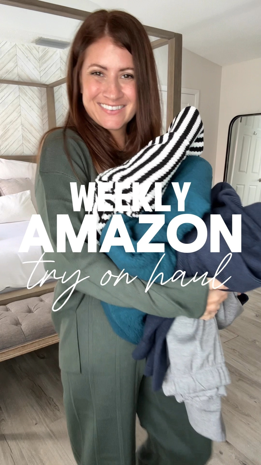 Weekly Amazon Try On Haul ✨ sharing a few things I loved this week from Amazon! 

Follow me for more affordable fashion and Amazon finds! 

Wearing-
Long sleeve set- small
Sweater set- small
Striped sweater- medium 
Fleece Pullover- small (prefer a medium)

#LTKCyberWeek #LTKGiftGuide #LTKHoliday