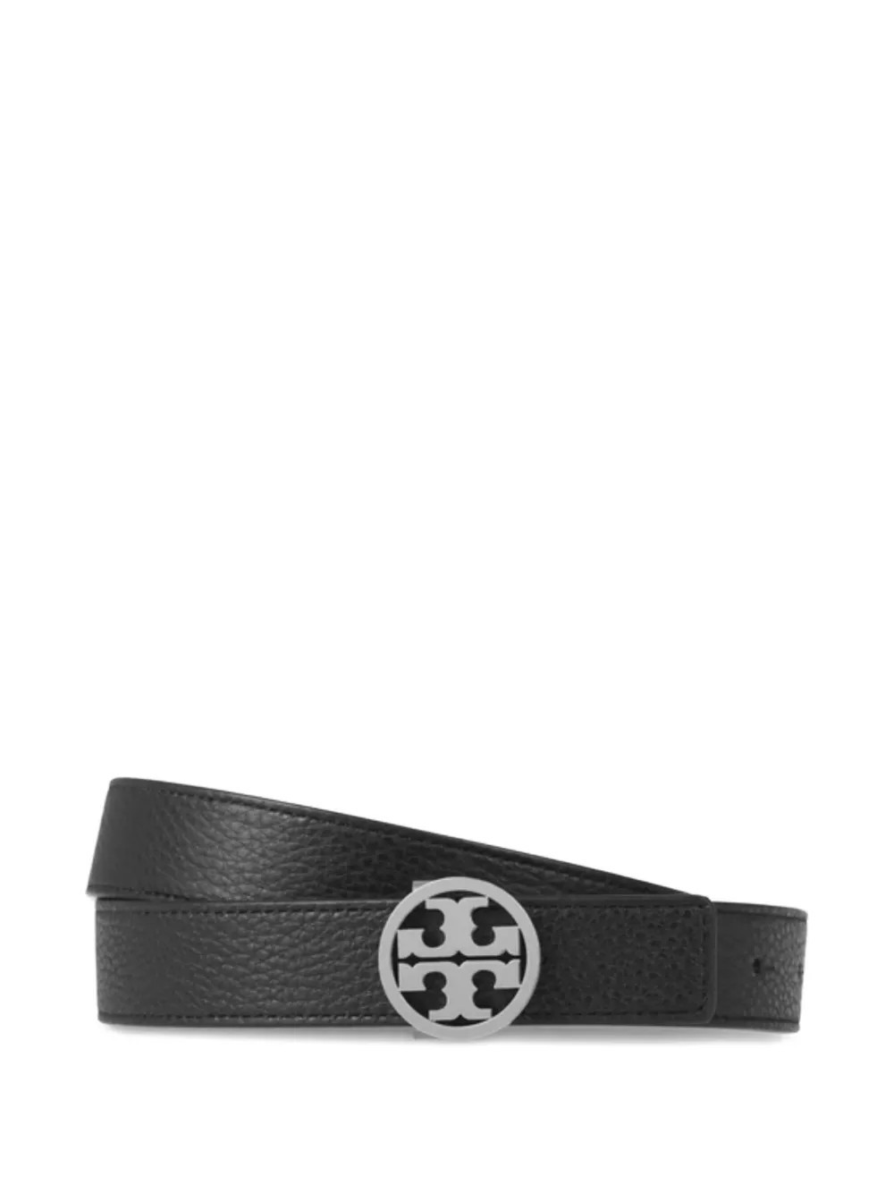 Tory Burch circular-buckle leather belt - Black | Farfetch Global