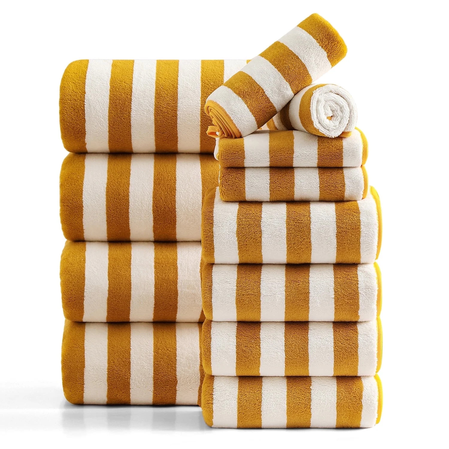 Smuge 12 Pcs Stripe Family Bath Towels Set - 4 Bath Sheet Towels, 4 Hand Towels, 4 Washcloths, Mi... | Walmart (US)